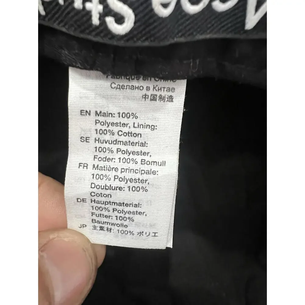 Acne Studios Face Logo Bucket Hat Black 59cm Nylon Streetwear Designer Cap